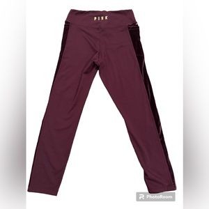 PINK LEGGINGS (Velvet sides and has two pockets L/R)